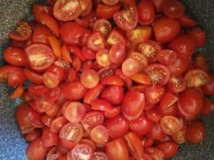 Cut tomatoes