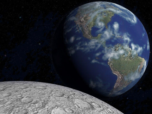 Earth seen from the Moon