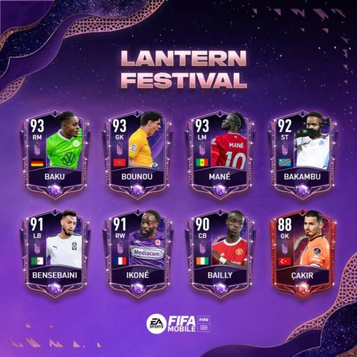 FIFA Mobile Lantern Festival players