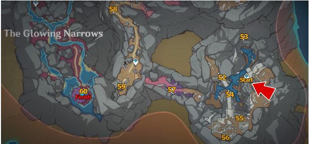 Location map of Genshin Impact Lumenspar 6