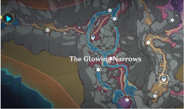 Location map of Genshin Impact Lumenspar 9