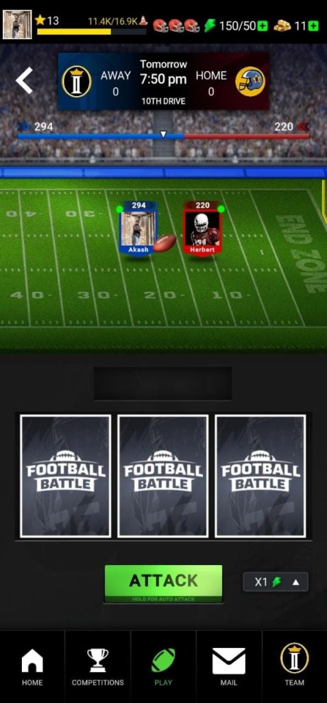 Opposing team