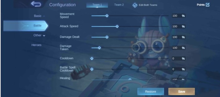 Mobile Legends Battle Panel