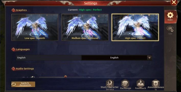 League of Angels chaos settings