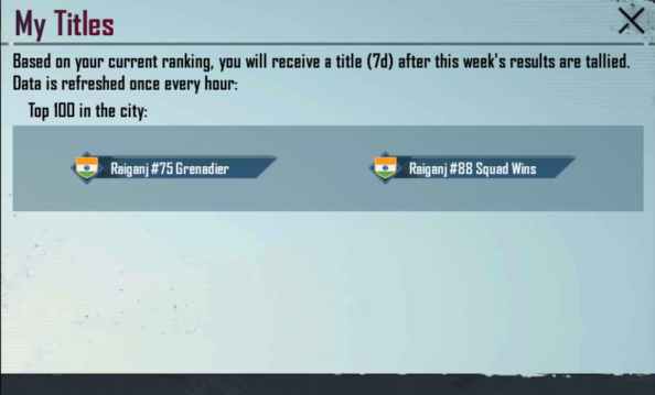 PUBG Mobile separate regional ranking