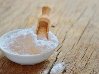 Potassium bicarbonate.  Effective fungicide for vegetable gardens and orchards