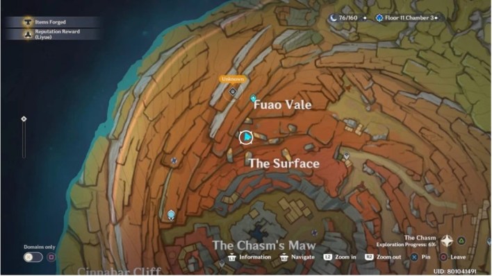 Locations of the lost valley domain