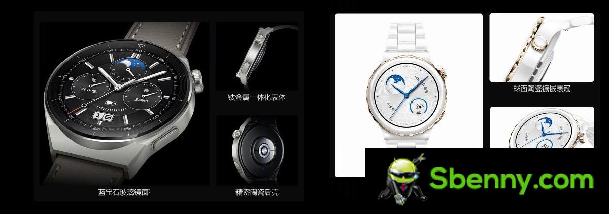     46 mm versions in titanium and 43 mm in ceramic