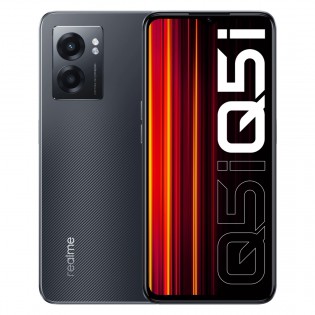 Realme Q5i in black and blue