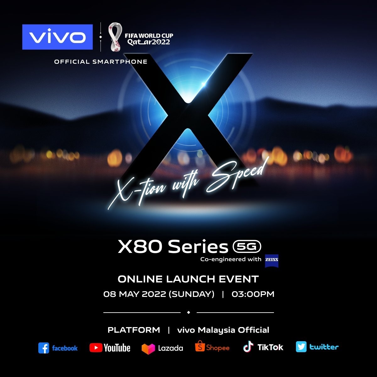 The vivo X80 series will launch globally on May 8th