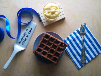Cocoa waffles, even tastier