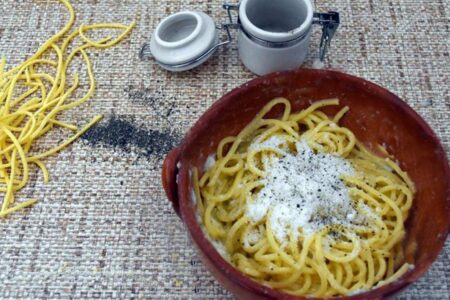 Cacio e pepe, goodness and simplicity