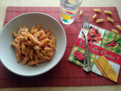 Pasta alla muschettiera, creamy first course