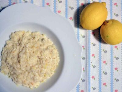 Lemon risotto, a first course reminiscent of summer