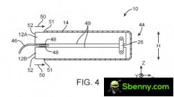 Schemes of an Apple patent on the foldable phone design