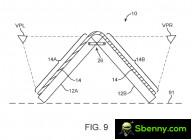 Schemes of an Apple patent on the foldable phone design