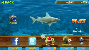 Tricks for the evolution of the hungry shark