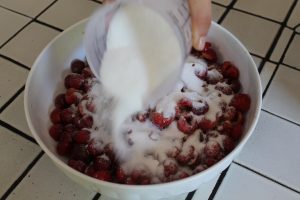 adding sugar