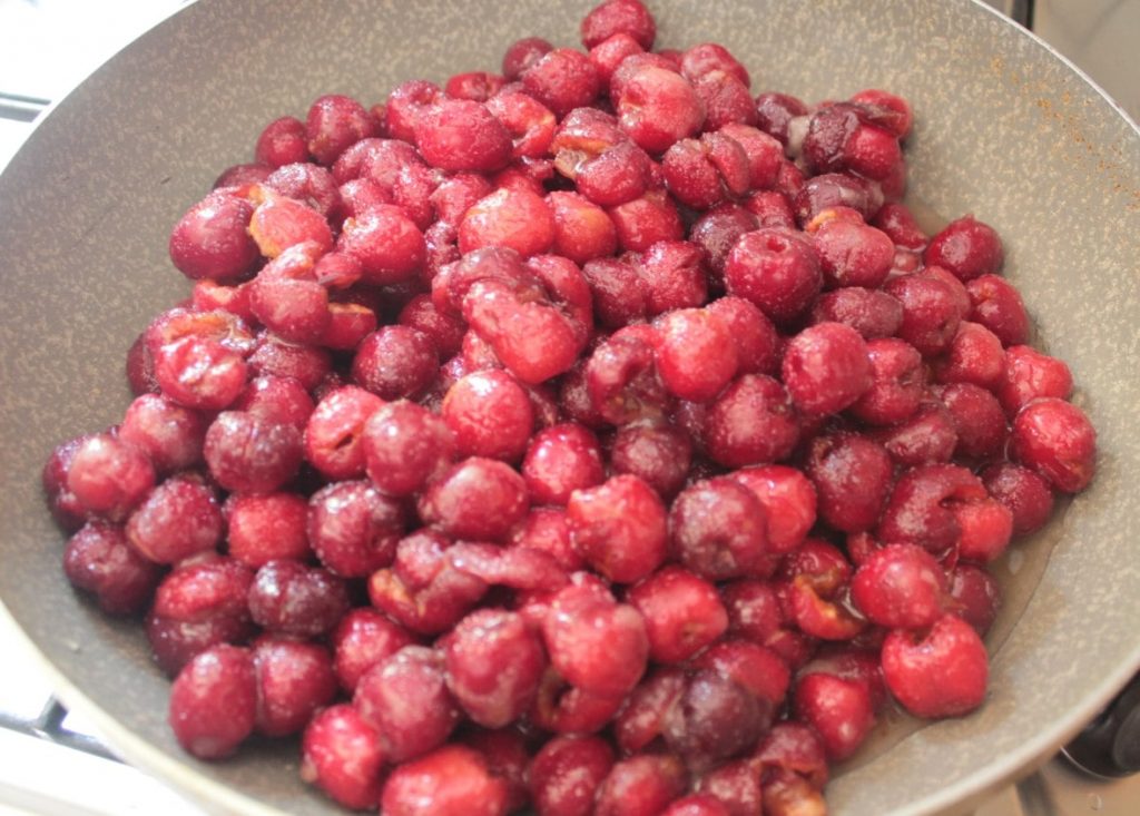 cherries in the pot