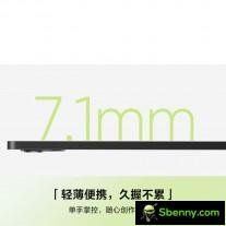The tablet measures 7.1mm thick and you can embellish its appearance with a variety of cases
