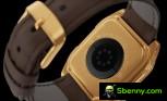 Close-ups of Caviar's Apple Watch 7 Gold Moon