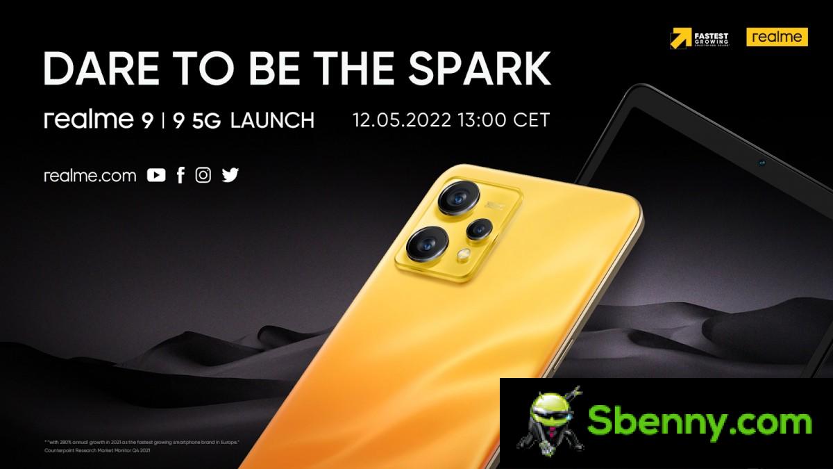 The Realme 9 and Pad Mini series will launch in Europe on May 12