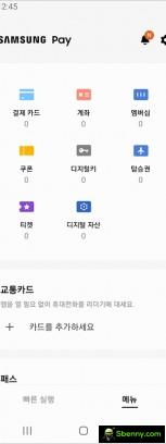 Samsung Pay interface