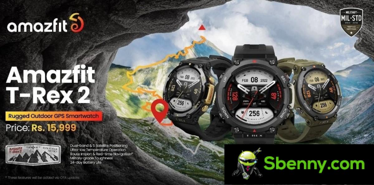 Amazfit T-Rex 2 is launched in India for INR 15,999