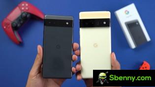 Google Pixel 6a (left) and Pixel 6 Pro (right)