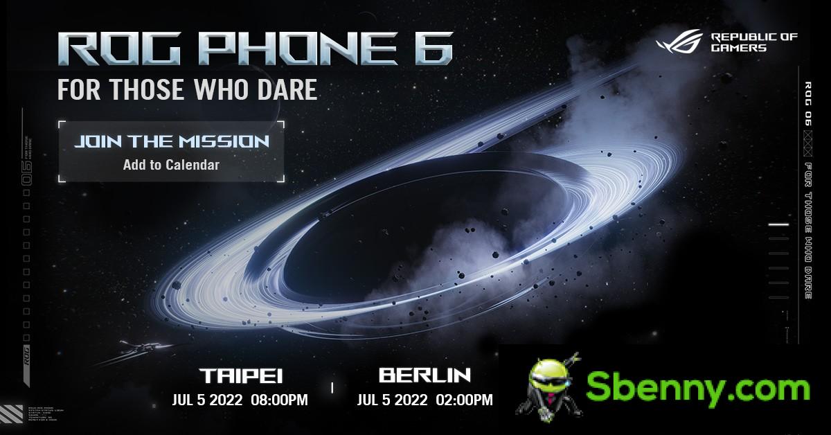 Asus ROG Phone 6 will be launched on July 5th