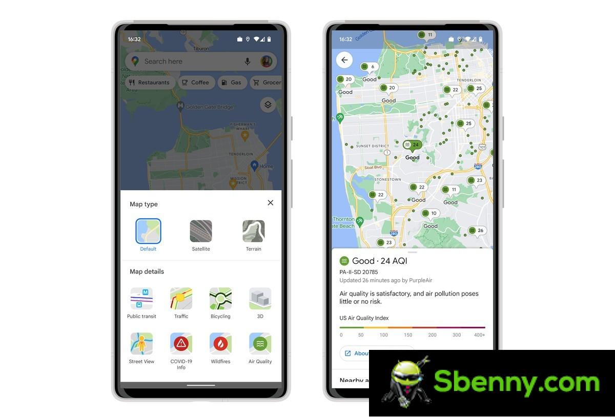 Google Maps now shows the air quality around you