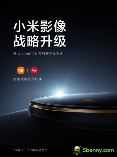 It's official: the Xiaomi 12S series is coming on July 4th