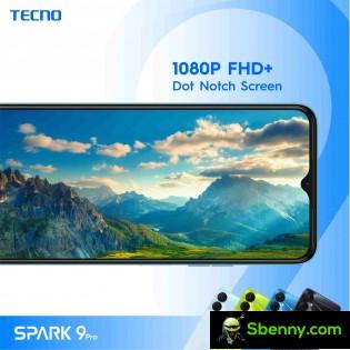 Tecno Spark 9 Pro display and selfie cam