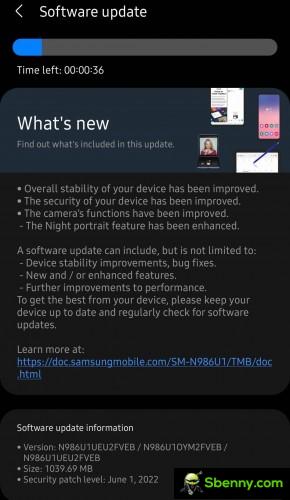 The Samsung Galaxy Note20 series gets camera improvements with the June 2022 update