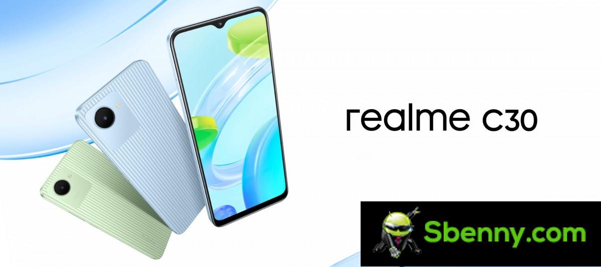 The entry-level Realme C30 is official with a large 5,000mAh battery