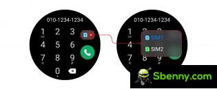 If you have a dual SIM phone, the watch will allow you to choose which SIM to use when dialing