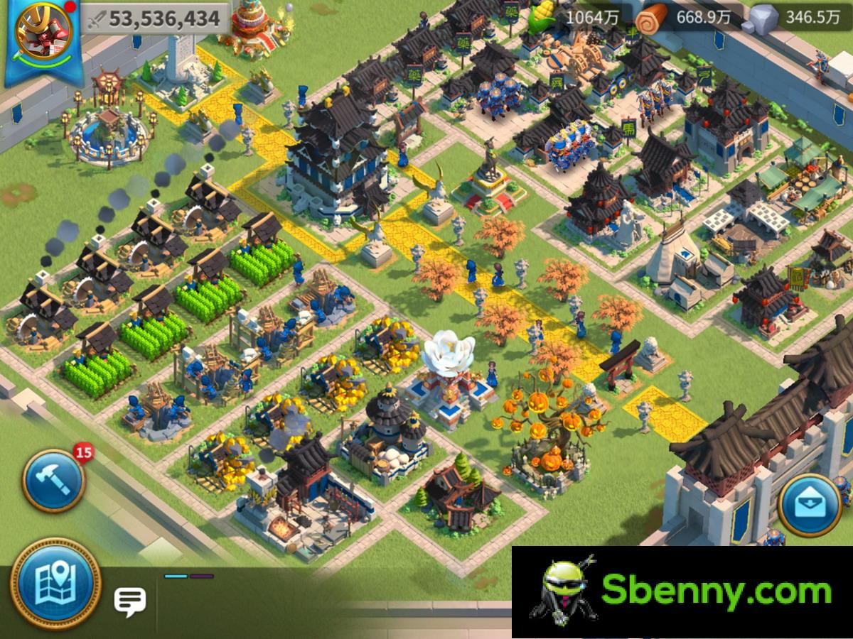 Gathering resources in Rise of Kingdom