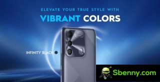 Tecno Spark 9 in black and blue