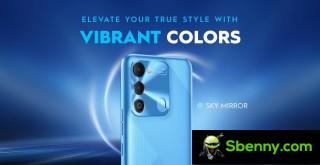 Tecno Spark 9 in black and blue