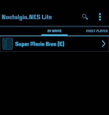 Android NES Emulator: App main menu