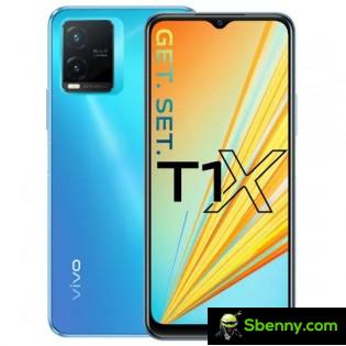 vivo T1x in black and blue