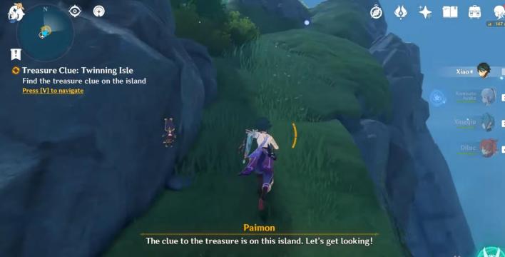 Common location of the Twin Island chest