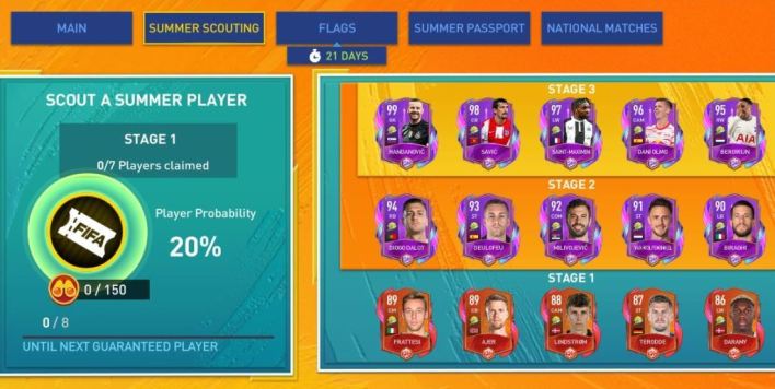 FIFA Mobile Summer Vacation Summer Scouting