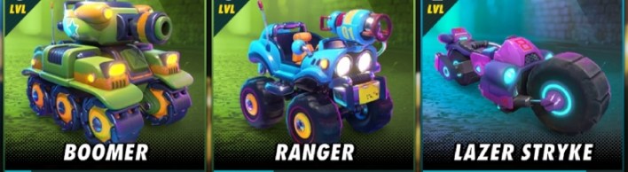 Rebel Riders three vehicles