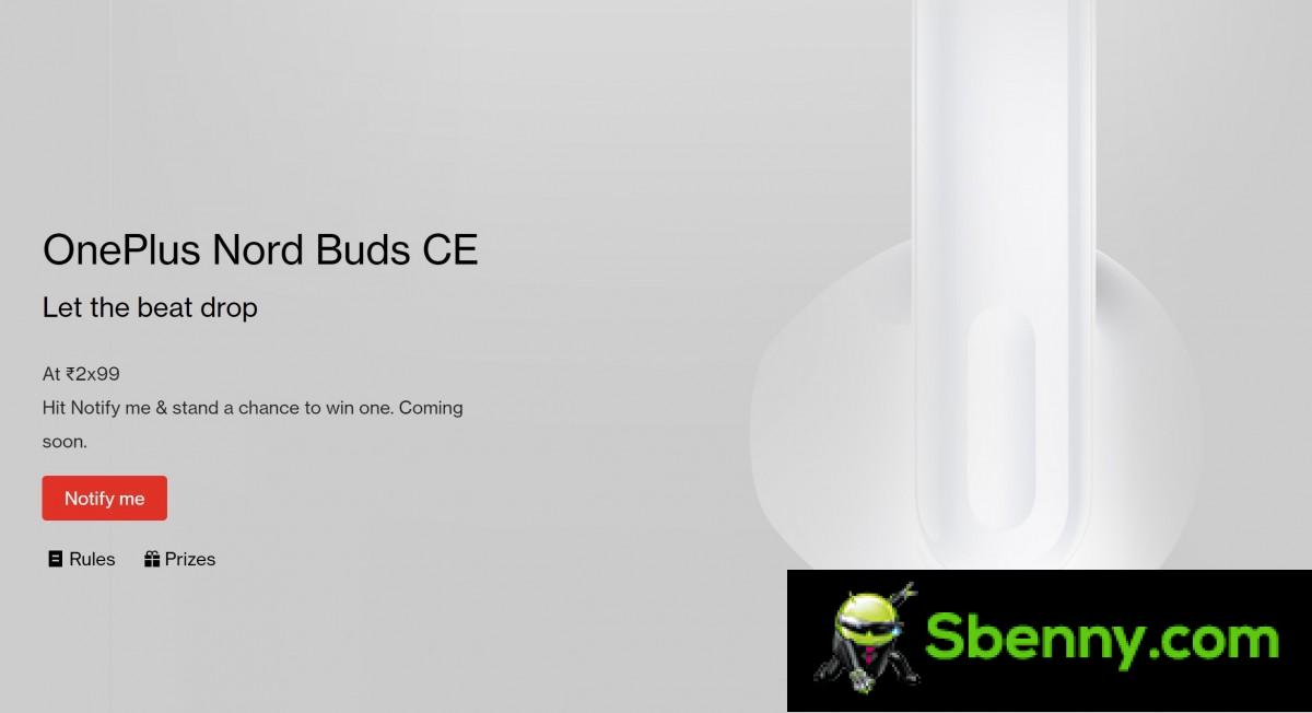 The OnePlus Nord Buds CE TWS earphones arriving on August 1st