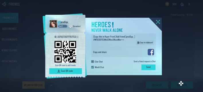 Hyper Front Friends QR Code