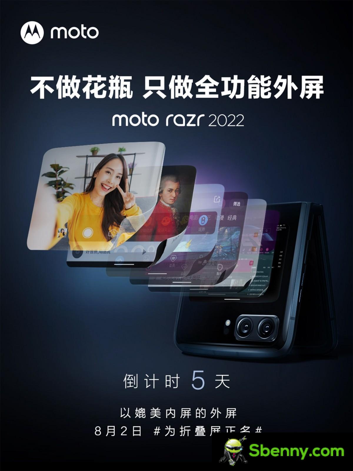 The first official Moto Razr 2022 unveils the new larger screen