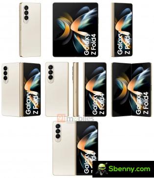 Samsung Galaxy Z Fold 4 in Beige (Leaked Render)