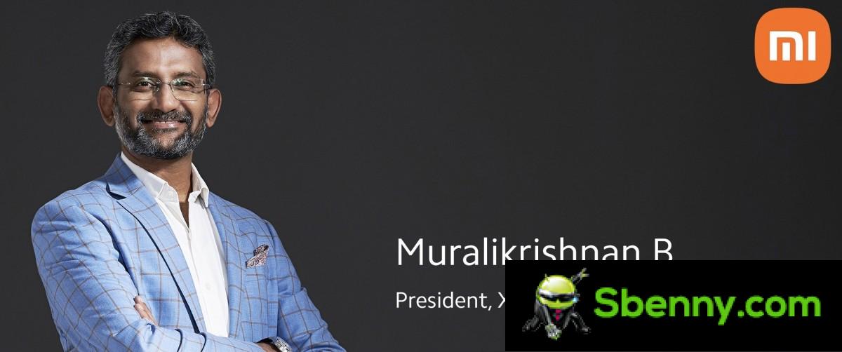 Xiaomi India appoints Muralikrishnan B as President of the company