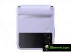 Leather cover with flap and transparent cover with ring design for Galaxy Z Flip4